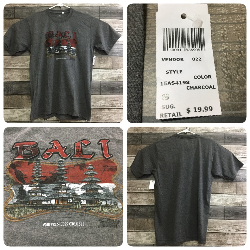 Princess cruises bali t shirt men S gray cotton